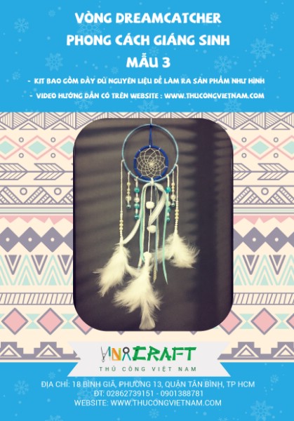 Kit vòng dreamcatcher phong cách giáng sinh mẫu 3